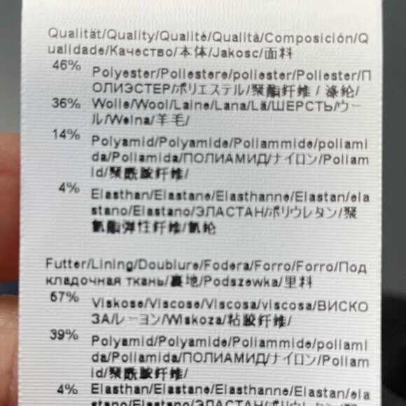 Hugo Boss Jarera 4 Button Bal Colla Poly Wool Blend Lined Blazer Black Sz 6 NWOT - Picture 8 of 10